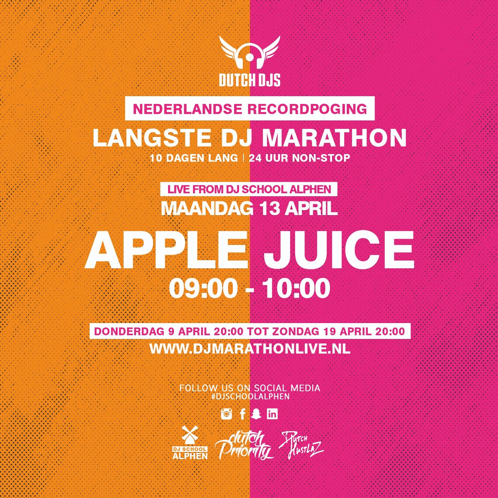 Flyer Dj Marathon Apple Juice